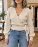Amandine - Tie Wrap Knit Top
