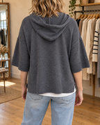 Mariette - Hooded Knit Poncho