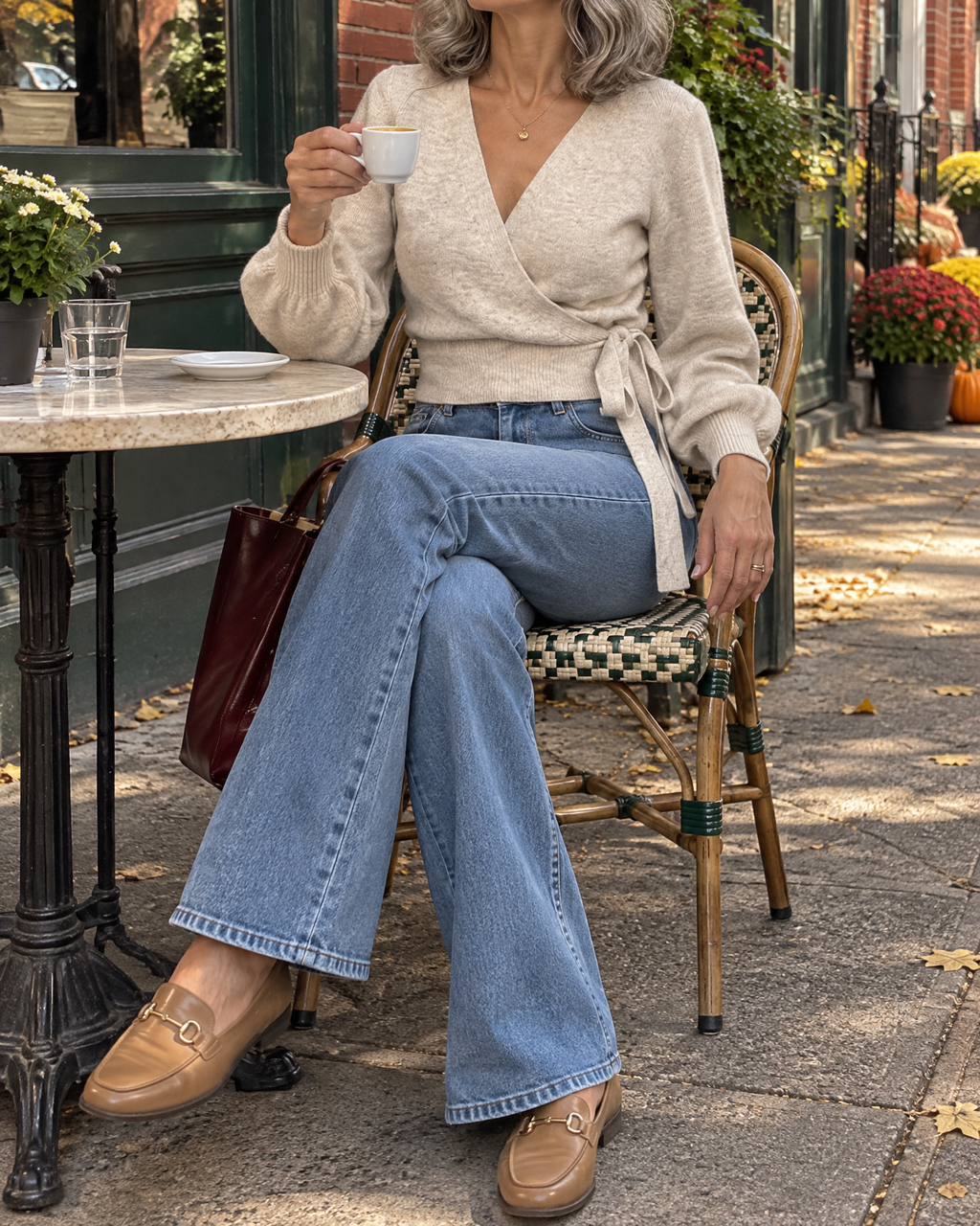 Amandine - Tie Wrap Knit Top