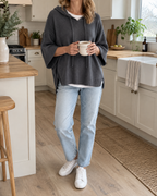 Mariette - Hooded Knit Poncho