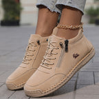 LunaStep | Orthopaedic Women's Lace-Up Sneaker Boots with Side Zip