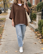 Mariette - Hooded Knit Poncho