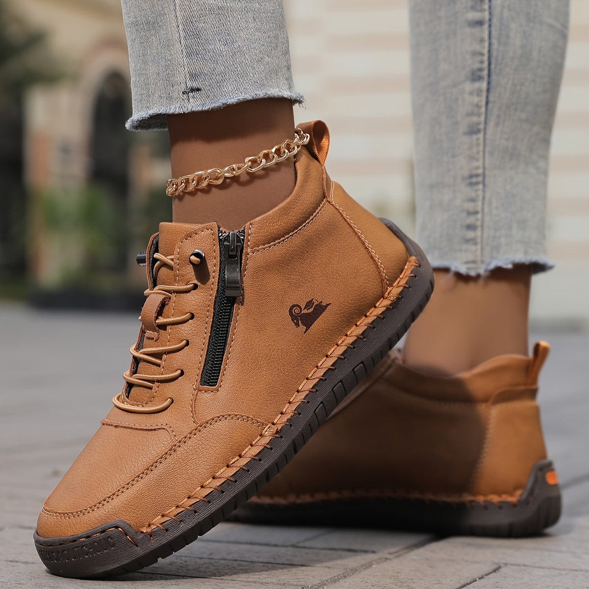 LunaStep | Orthopaedic Women's Lace-Up Sneaker Boots with Side Zip