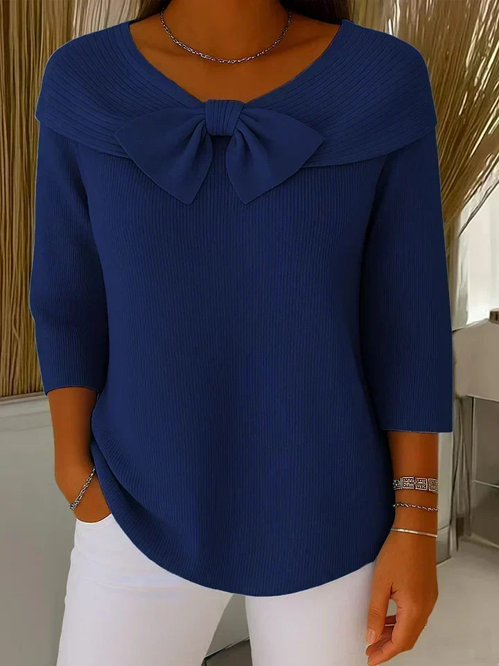 Tivella | Bow Collar Sweater
