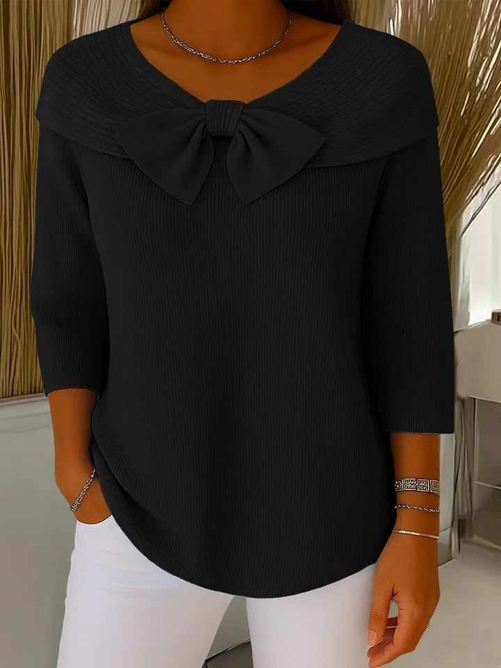 Tivella | Bow Collar Sweater